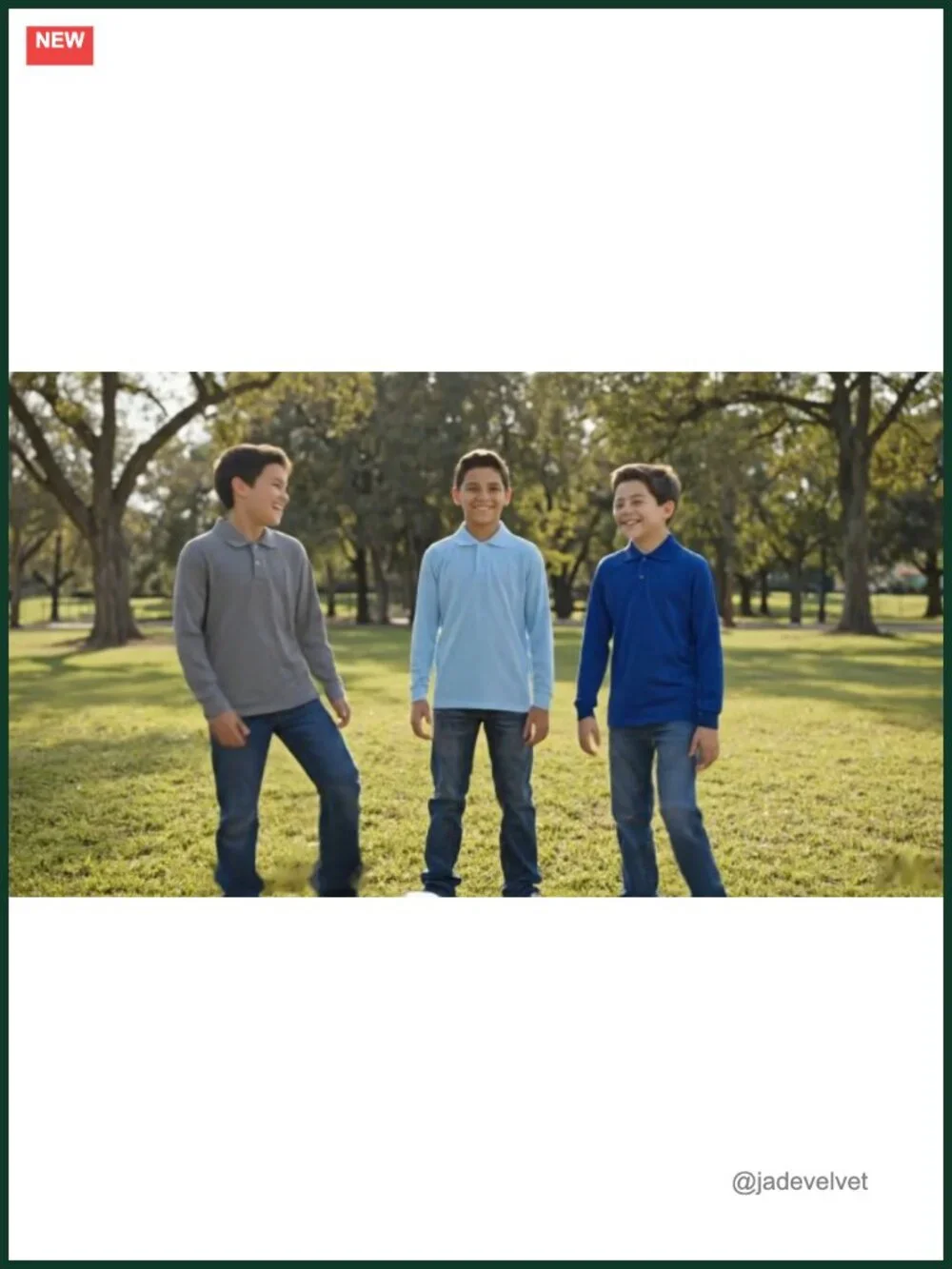 Boys Long Sleeve Polo Shirt 2-Pack Performance School Uniform Golf Casual Wear
